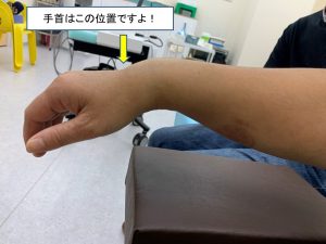 受傷時の手首の外観